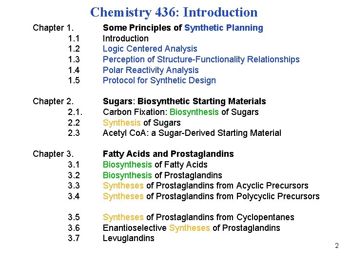 Chemistry 436: Introduction Chapter 1. 1. 1 1. 2 1. 3 1. 4 1. Chemistry 436: Introduction Chapter 1. 1. 1 1. 2 1. 3 1. 4 1.