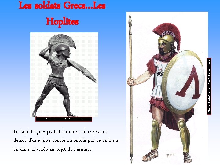 Les soldats Grecs…Les Hoplites www. sgibson. k 12. in. us/gshs_new/ms_socstud/marathon_dwmpnl/hoplite%2065. jpg http: //pedagogie. ac-toulouse.