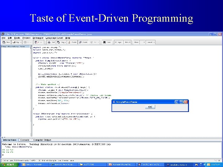 Taste of Event-Driven Programming 