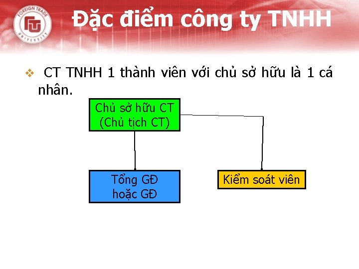 Đặc điểm công ty TNHH v CT TNHH 1 thành viên với chủ sở