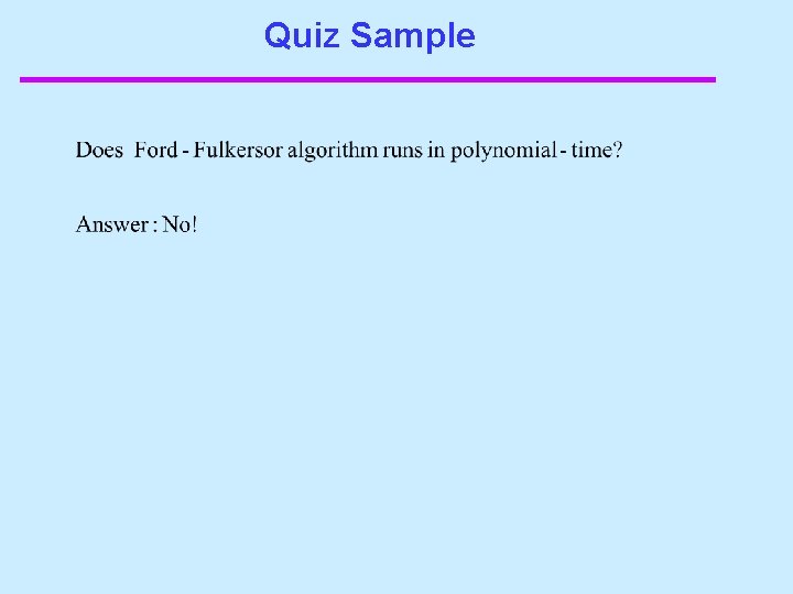 Quiz Sample 