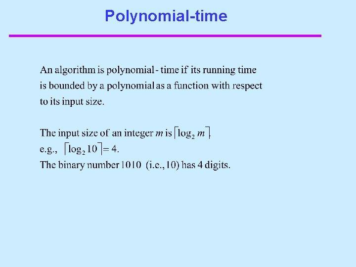 Polynomial-time 