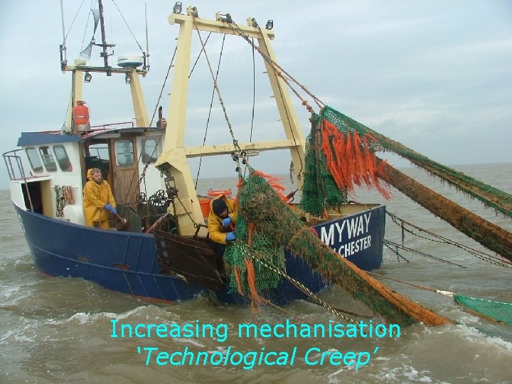 Increasing mechanisation ‘Technological Creep’ 