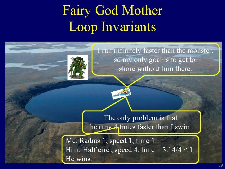 Fairy God Mother Loop Invariants I run infinitely faster than the monster. so my