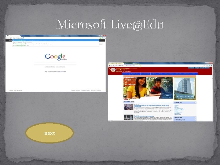 Microsoft Live@Edu next 