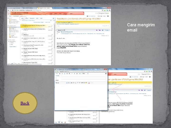 Cara mengirim email Back 
