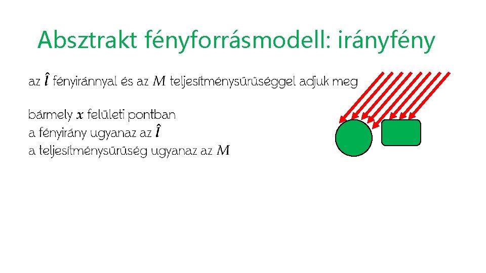 Absztrakt fényforrásmodell: irányfény 