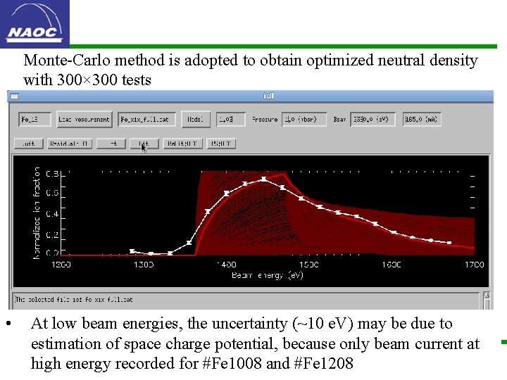Monte-Carlo method is adopted to obtain optimized neutral density with 300× 300 tests •