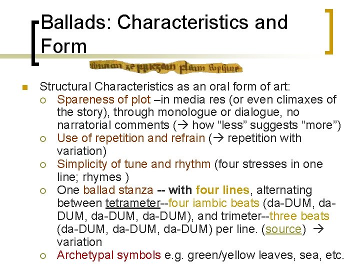 Medieval Lyrics and Ballads Behind their Apparent Simplicity