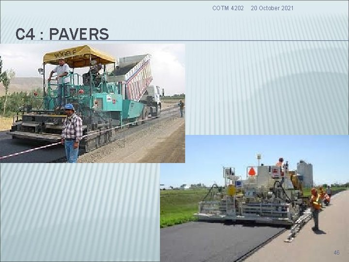 COTM 4202 20 October 2021 C 4 : PAVERS 46 COTM 4202 20 October 2021 C 4 : PAVERS 46