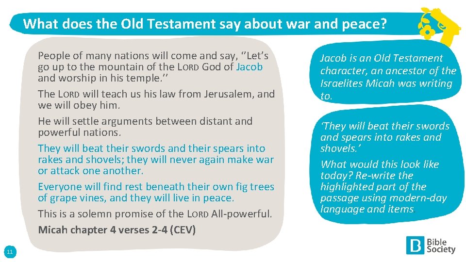 What does the Old Testament say about war and peace? People of many nations