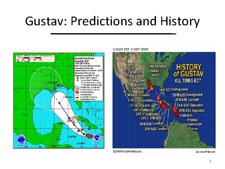 Gustav: Predictions and History 8 