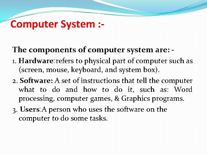 Work Done In Computer System Computer Perform Three Mean Operations 1 Receive Input