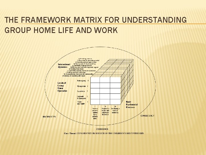 THE FRAMEWORK MATRIX FOR UNDERSTANDING GROUP HOME LIFE AND WORK 