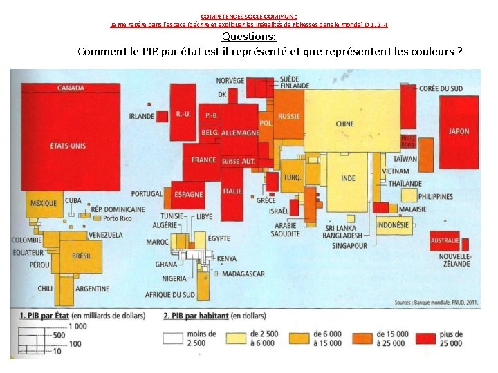 COMPETENCES SOCLE COMMUN : Je me repère dans l’espace (décrire et expliquer les inégalités