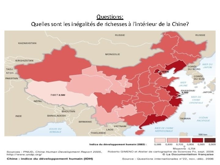 Questions: Quelles sont les inégalités de richesses à l’intérieur de la Chine? 