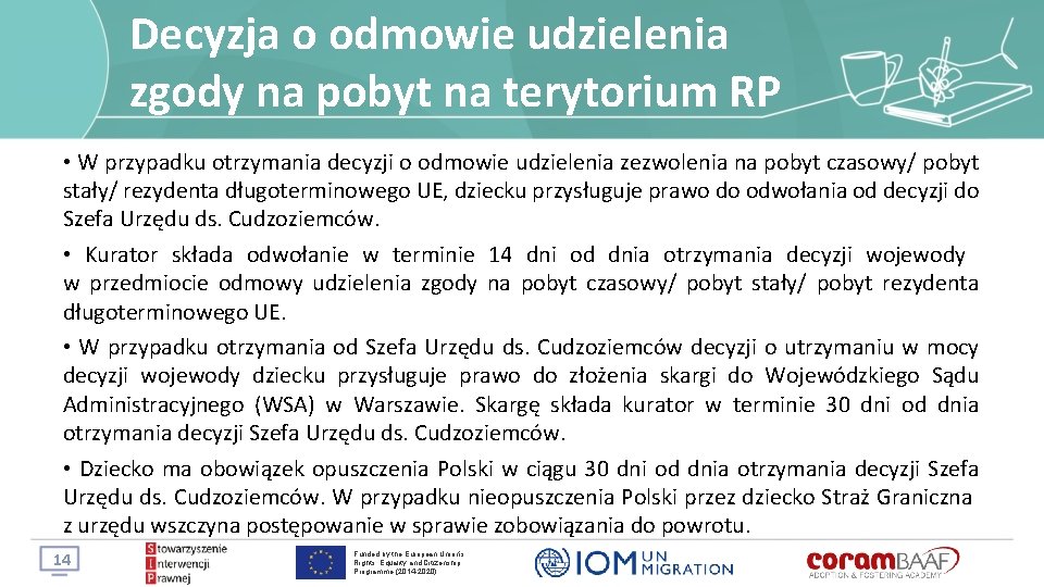 Decyzja o odmowie udzielenia zgody na pobyt na terytorium RP • W przypadku otrzymania