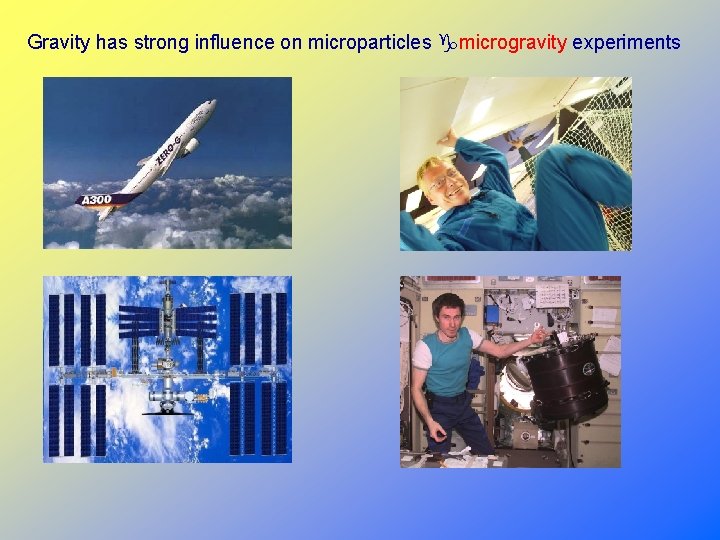 Gravity has strong influence on microparticles gmicrogravity experiments 