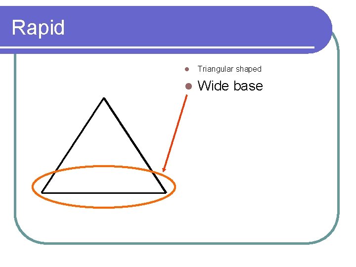 Rapid l Triangular shaped l Wide base 