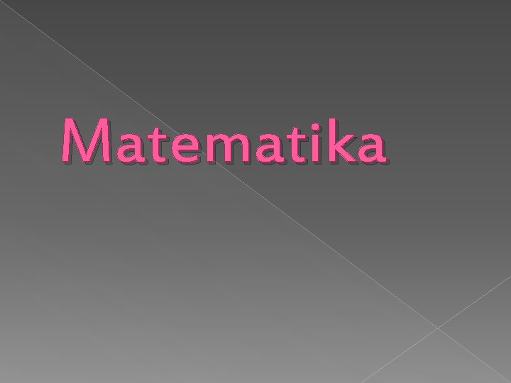 Matematika 