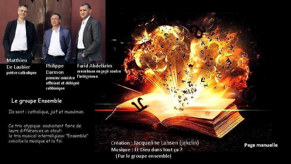 Matthieu De Laubier prêtre catholique Philippe Darmon Farid Abdelkrim musulman engagé contre premier ministre