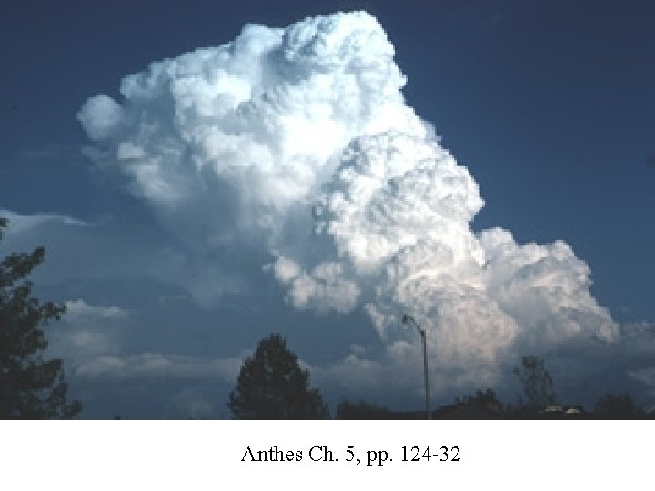 Thunderstorms, Lightning, Tornadoes Anthes Ch. 5, pp. 124 -32 
