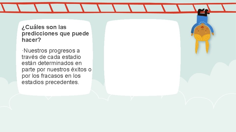 ¿Cuáles son las predicciones que puede hacer? ·Nuestros progresos a través de cada estadio