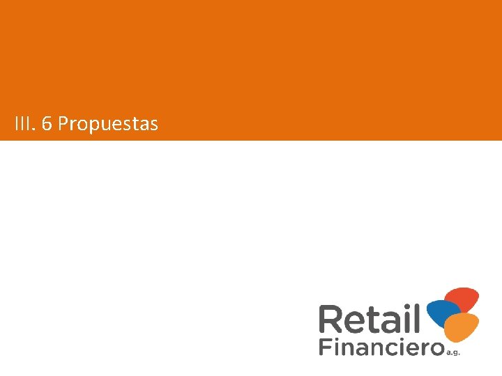 III. 6 Propuestas 