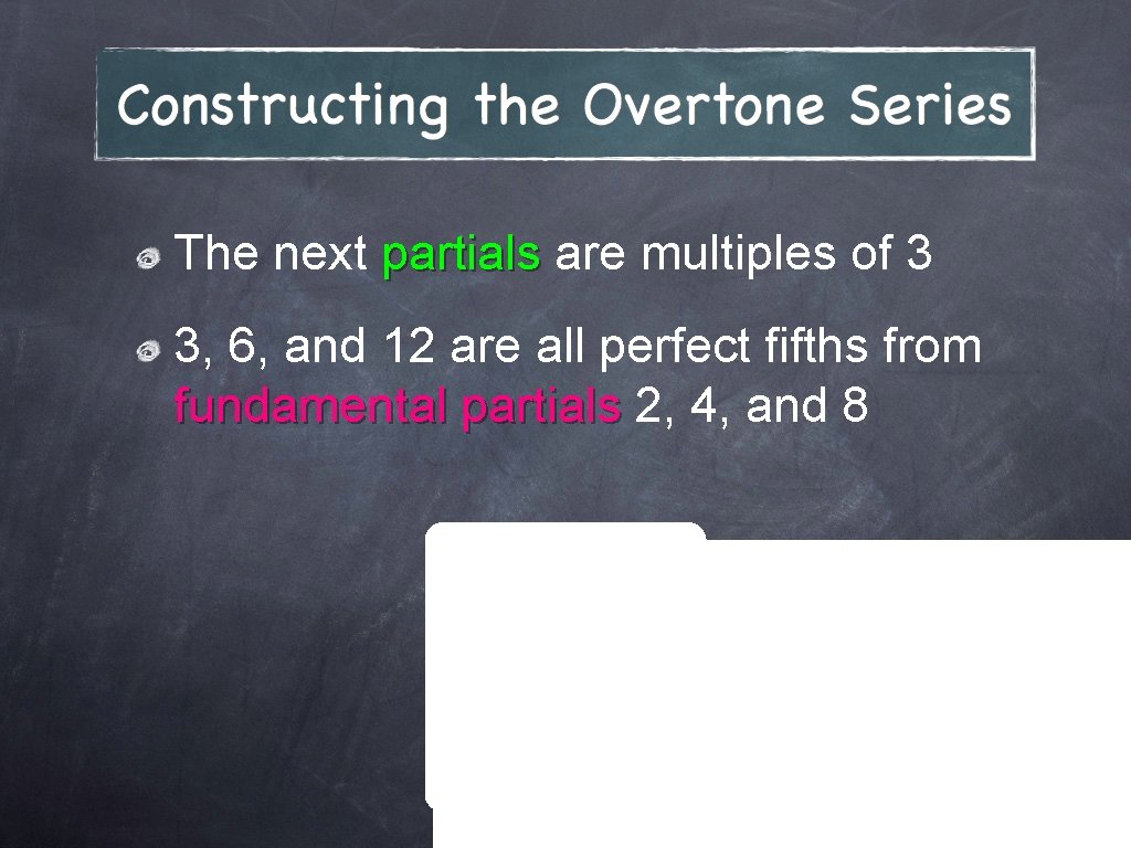 The next partials are multiples of 3 3, 6, and 12 are all perfect