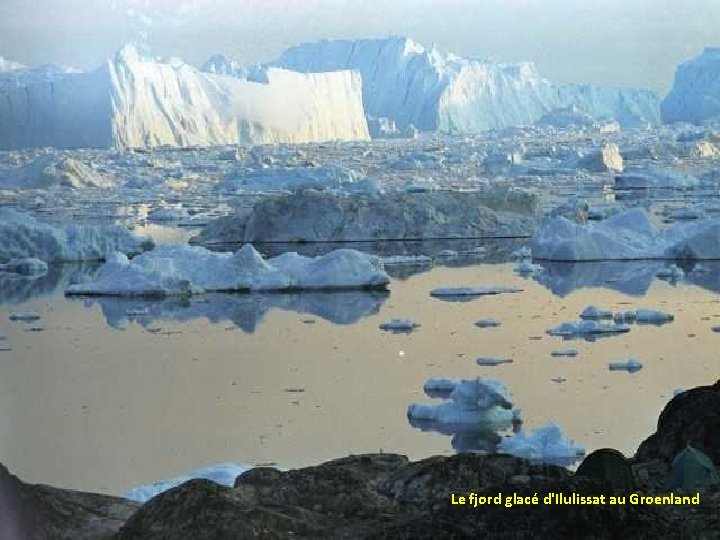 Le fjord glacé d'Ilulissat au Groenland 
