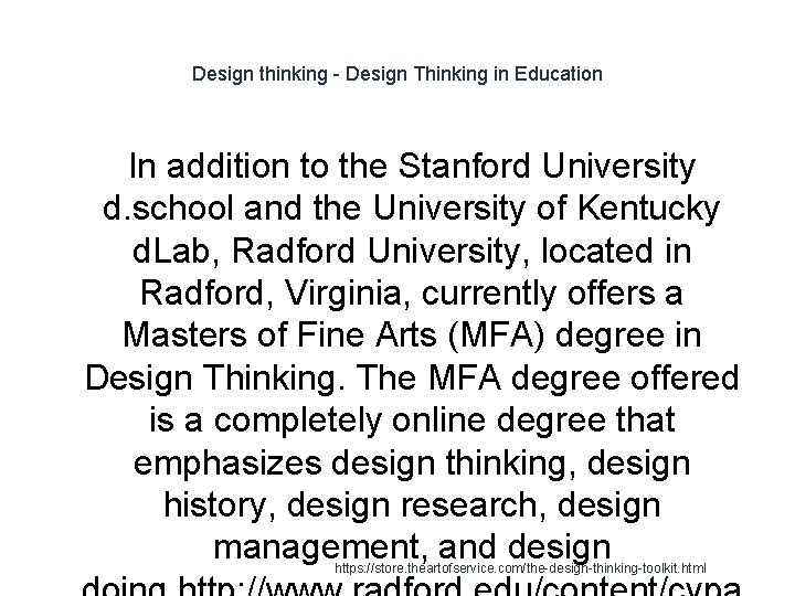Design thinking - Design Thinking in Education In addition to the Stanford University d.