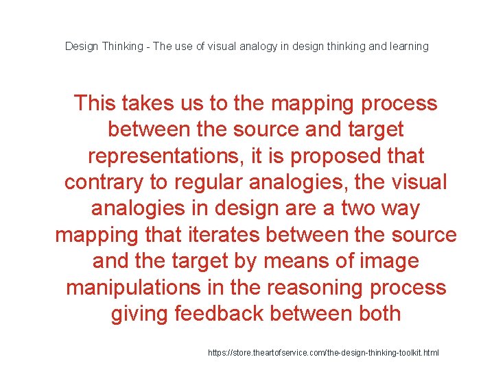 Design Thinking - The use of visual analogy in design thinking and learning This