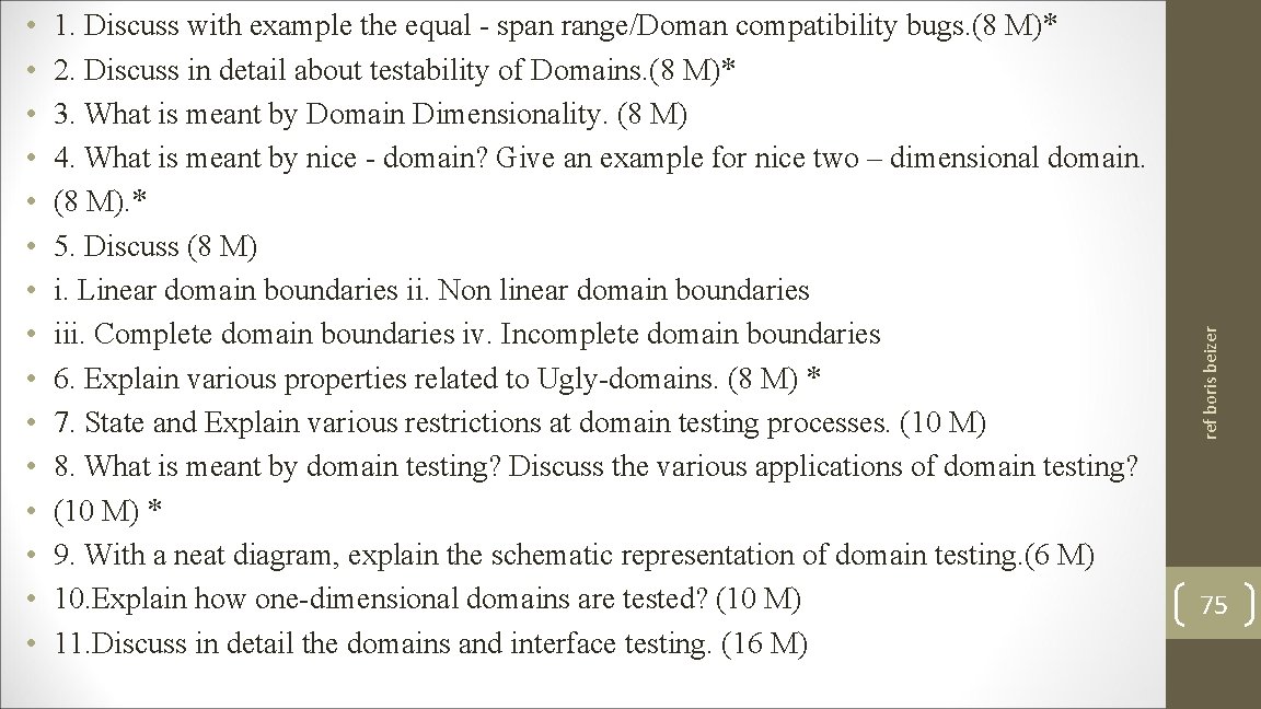 1. Discuss with example the equal - span range/Doman compatibility bugs. (8 M)* 2.