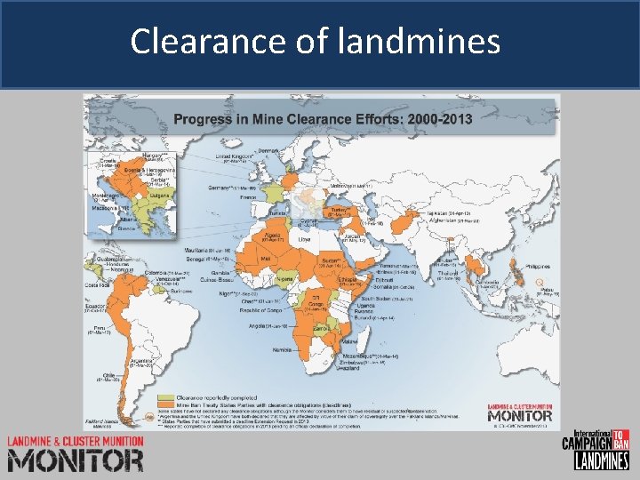 Clearance of landmines 