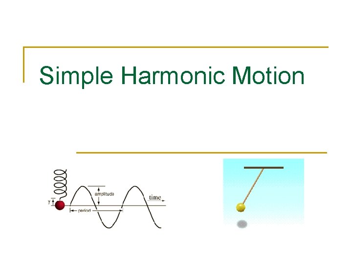 Simple Harmonic Motion 
