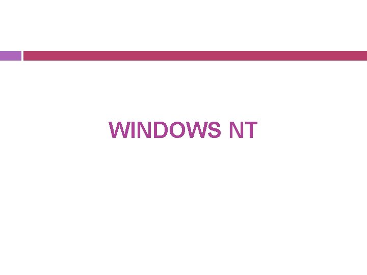 WINDOWS NT 