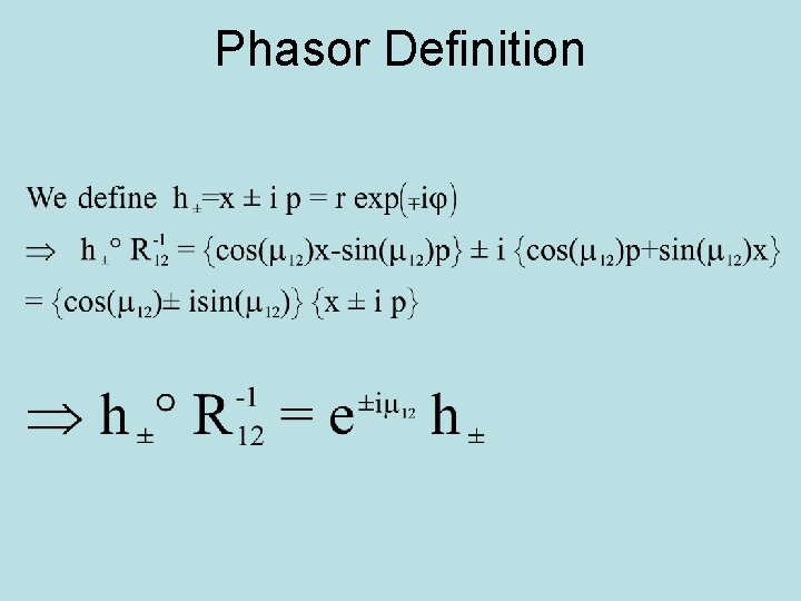 Phasor Definition 