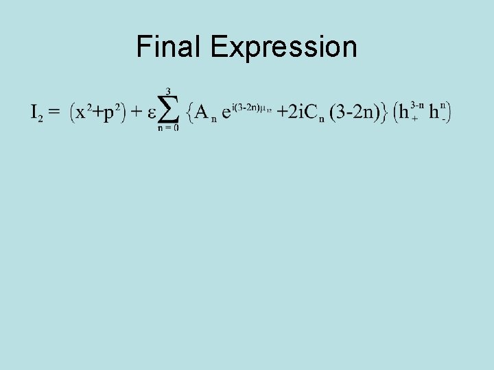 Final Expression 