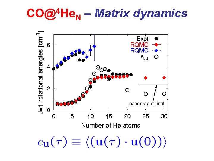CO@4 He. N – Matrix dynamics 