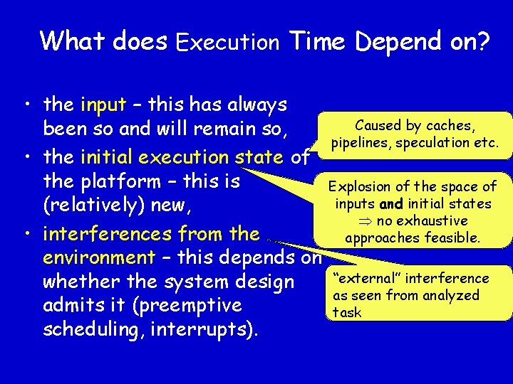 What does Execution Time Depend on? • the input – this has always been