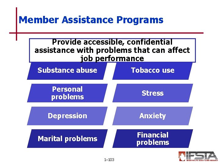 Member Assistance Programs Provide accessible, confidential assistance with problems that can affect job performance