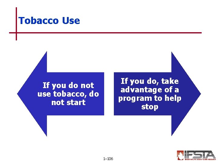 Tobacco Use If you do, take advantage of a program to help stop If