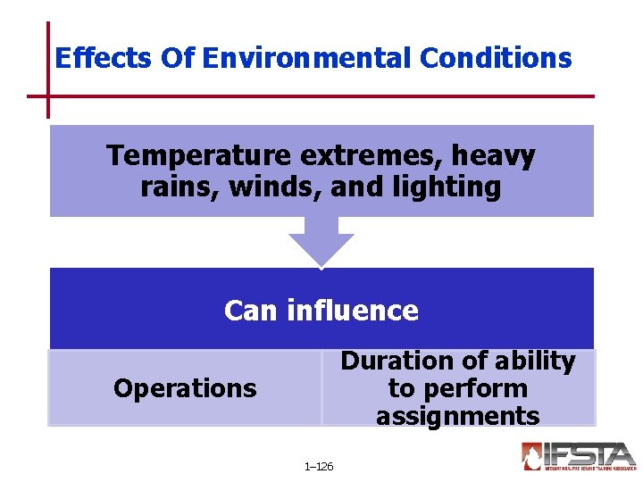 Effects Of Environmental Conditions Temperature extremes, heavy rains, winds, and lighting Can influence Duration