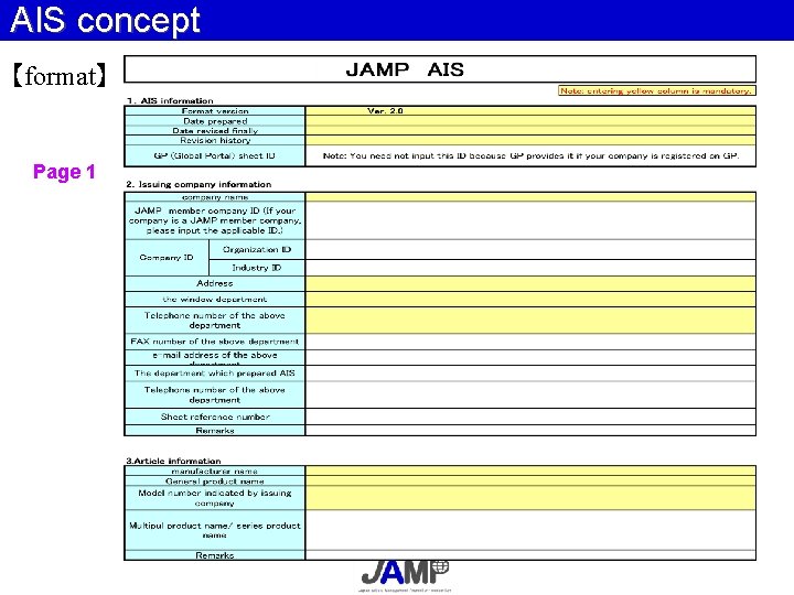 AIS concept 【format】 Page 1 1ページ目 