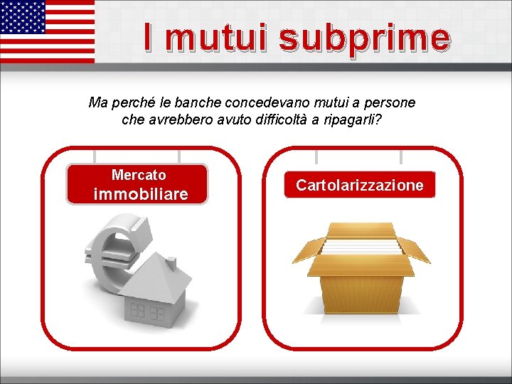 I mutui subprime Ma perché le banche concedevano mutui a persone che avrebbero avuto