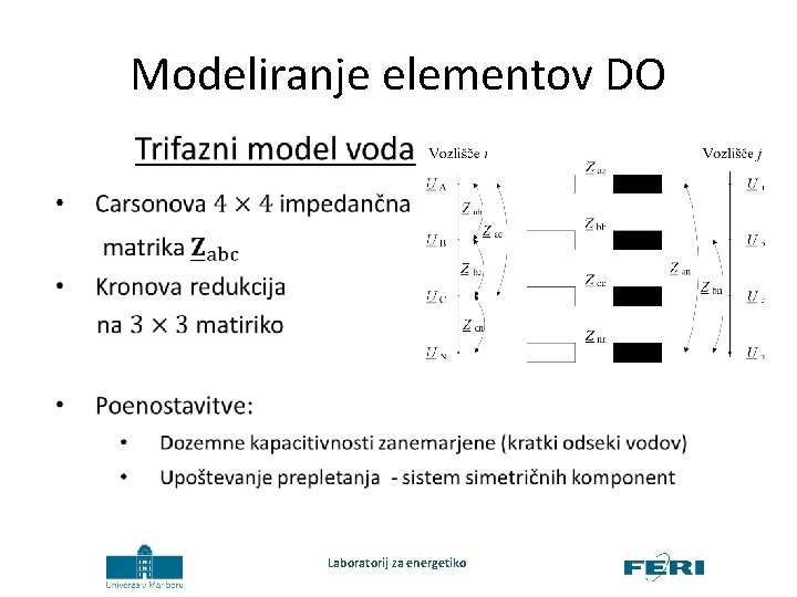 Modeliranje elementov DO Laboratorij za energetiko 