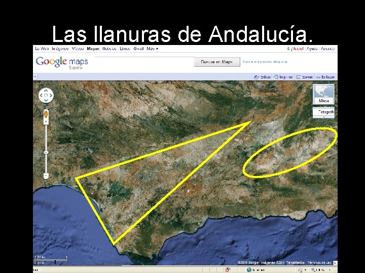 Las llanuras de Andalucía. 