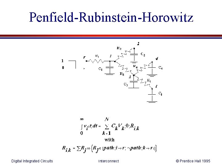 Penfield-Rubinstein-Horowitz Digital Integrated Circuits Interconnect © Prentice Hall 1995 