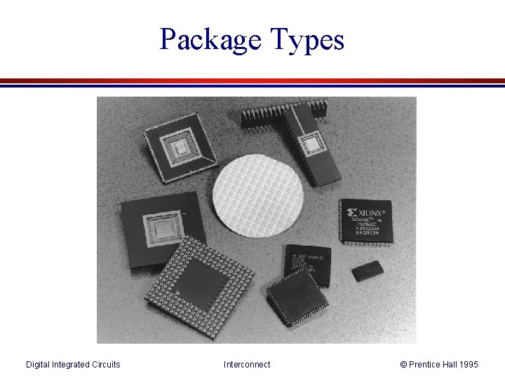 Package Types Digital Integrated Circuits Interconnect © Prentice Hall 1995 