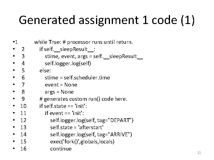 Generated assignment 1 code (1) • 1 • • • • 2 3 4